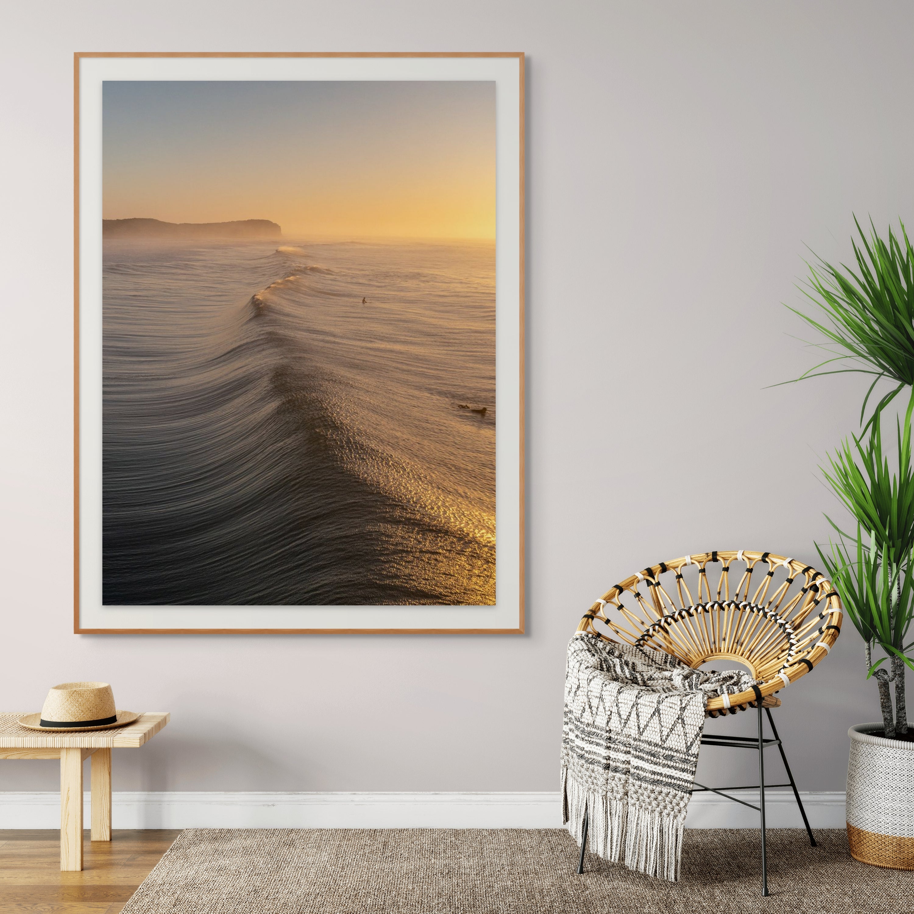 Solo wave at 13th Beach Geelong wall art