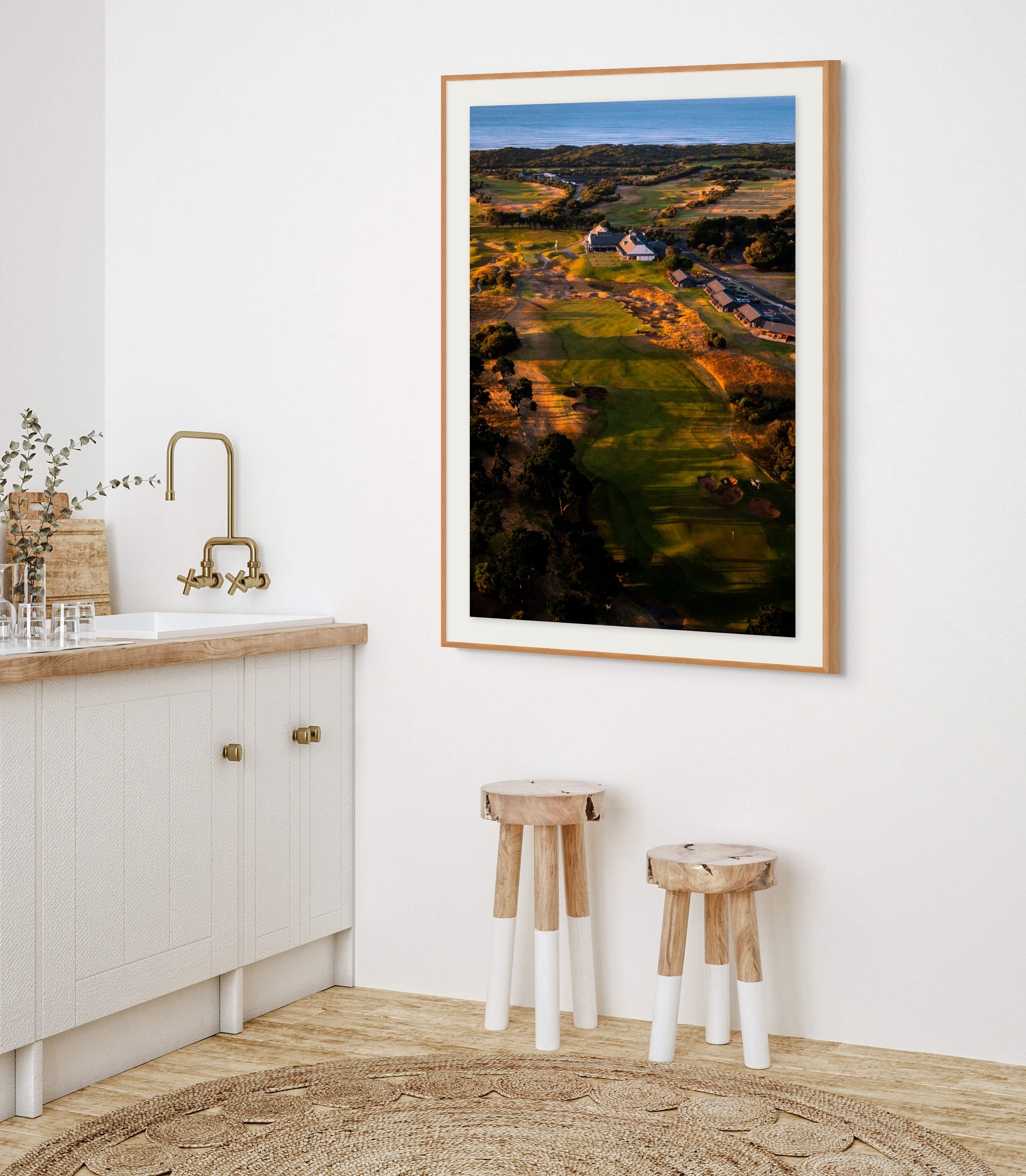 13th Beach Golf Club aerial wall art print Surf Coast Victoria