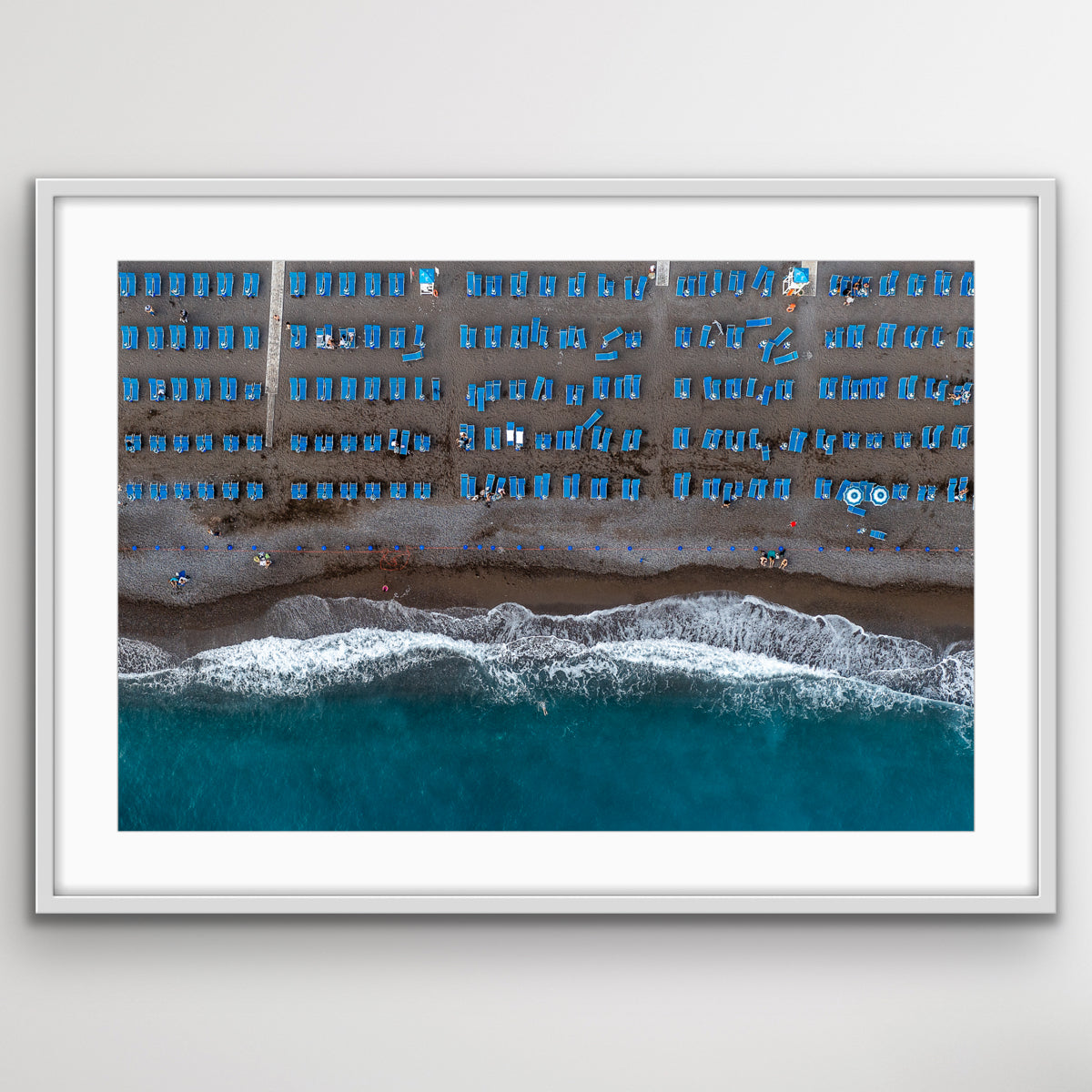 Mediterranean beach Positano aerial photography