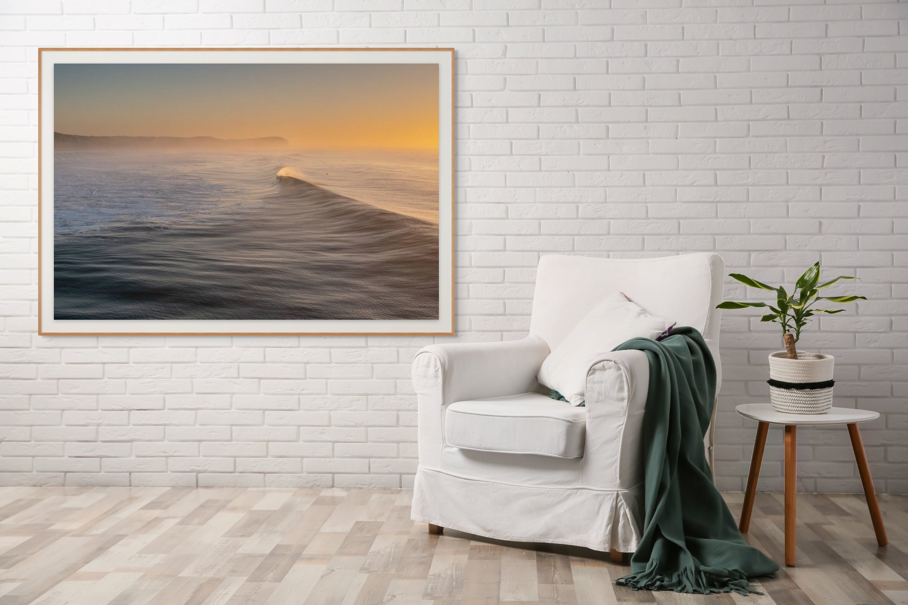 Breaking wave at 13th Beach Victoria print