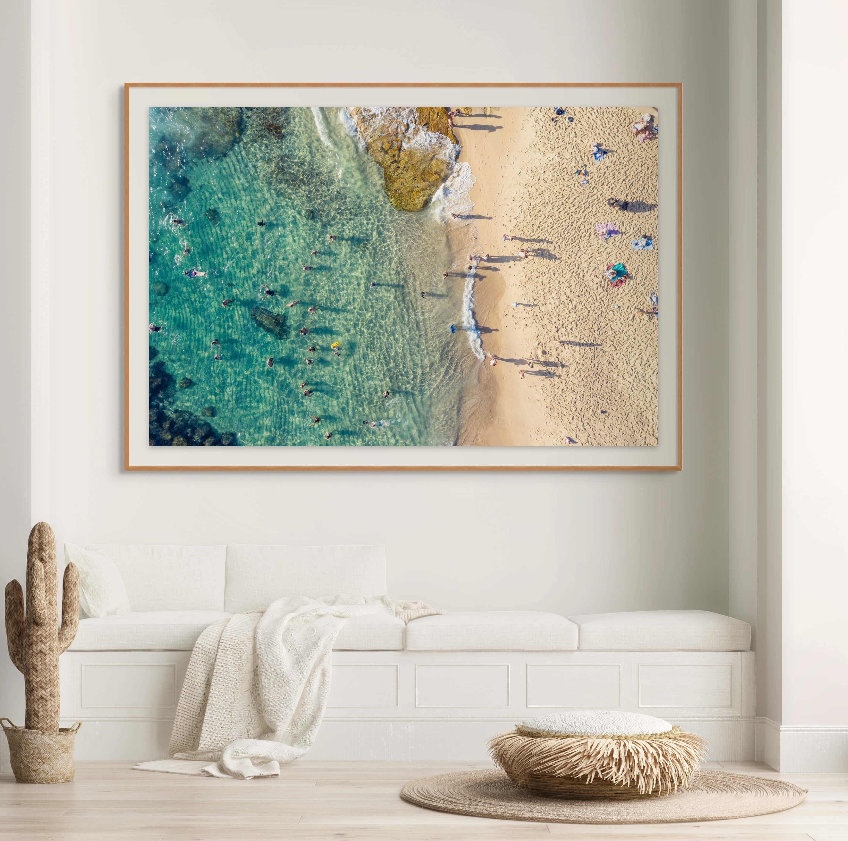 Large Bronte Beach aerial wall art print Australia