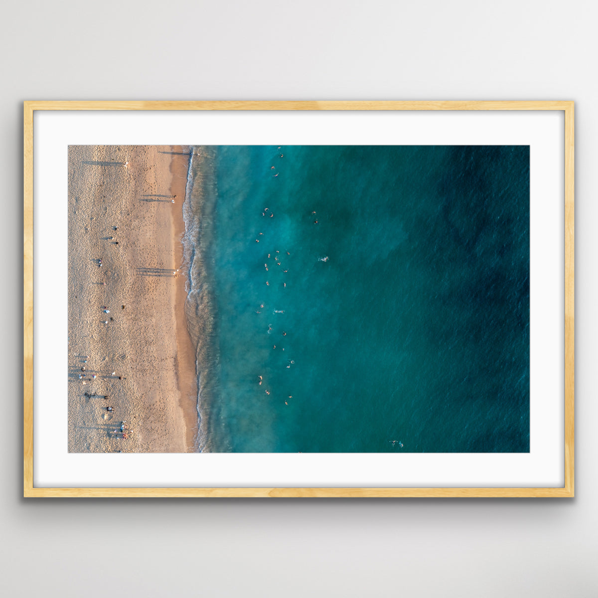 Coogee Beach aerial photography print coastal wall art Australia