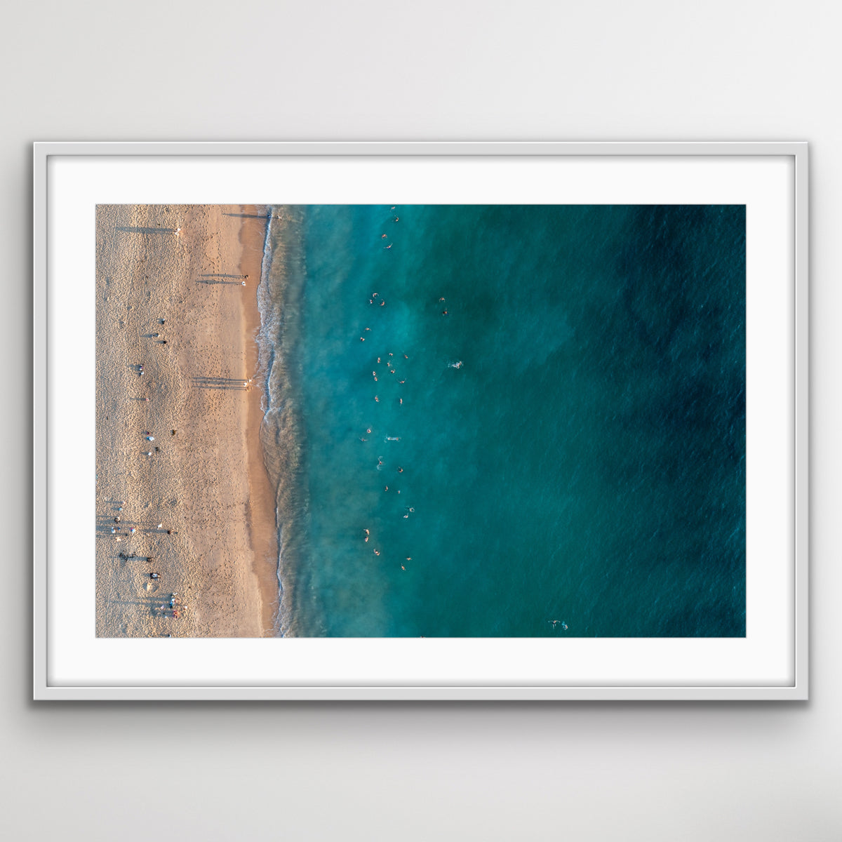 Coogee Beach ocean and sand aerial wall art print