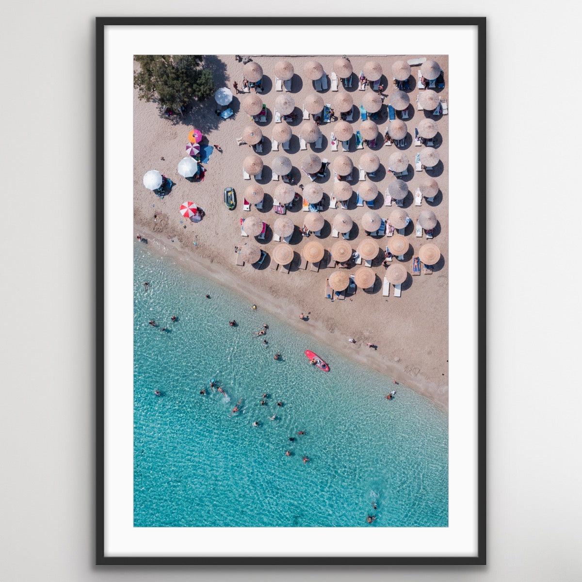 Aerial photograph of Kythira coastal colours Mediterranean wall art print