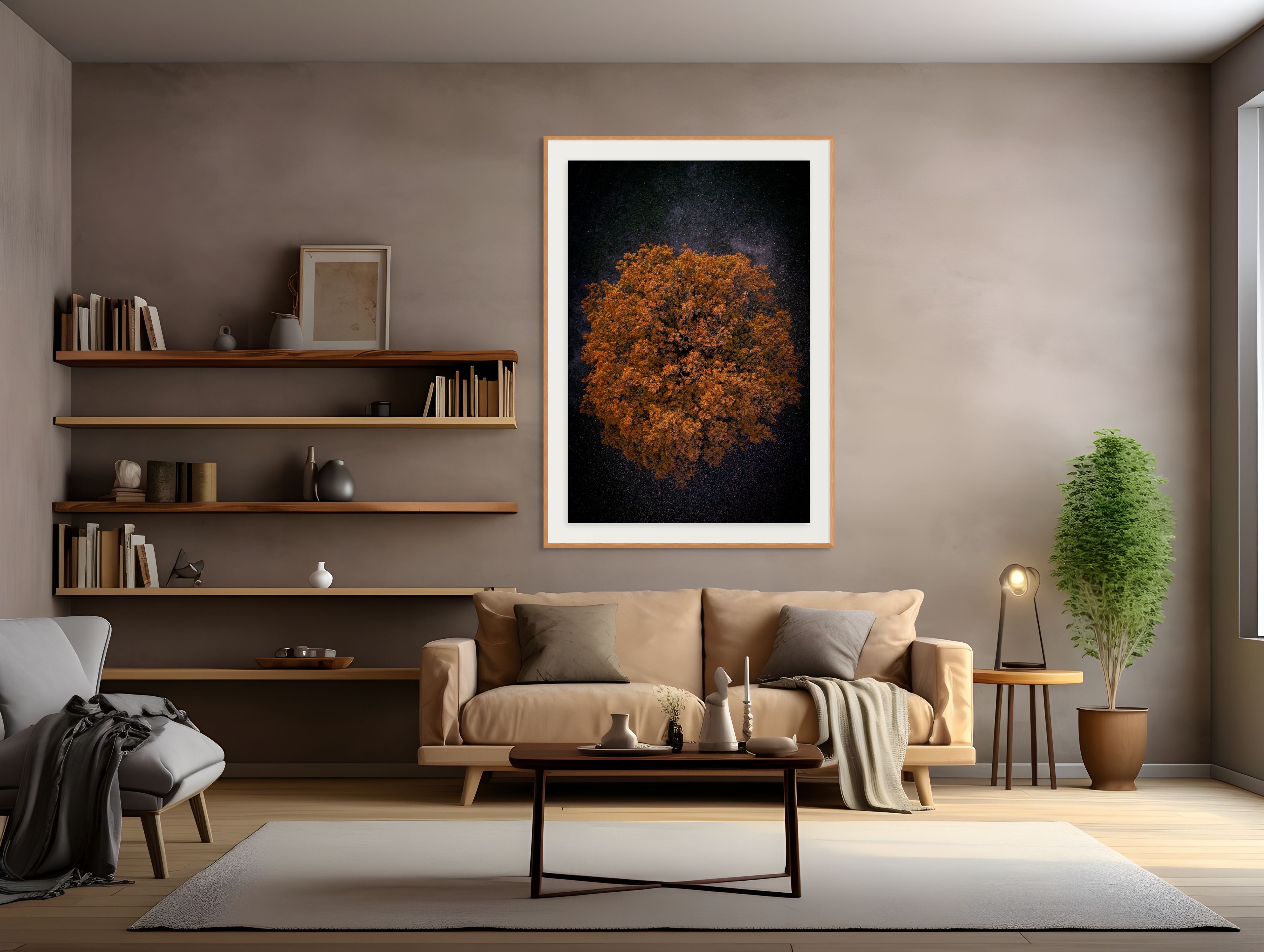 London Leaves UK aerial print captured by drone fine art photography