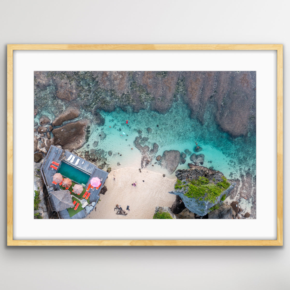 Bali aerial reef photography fine art print