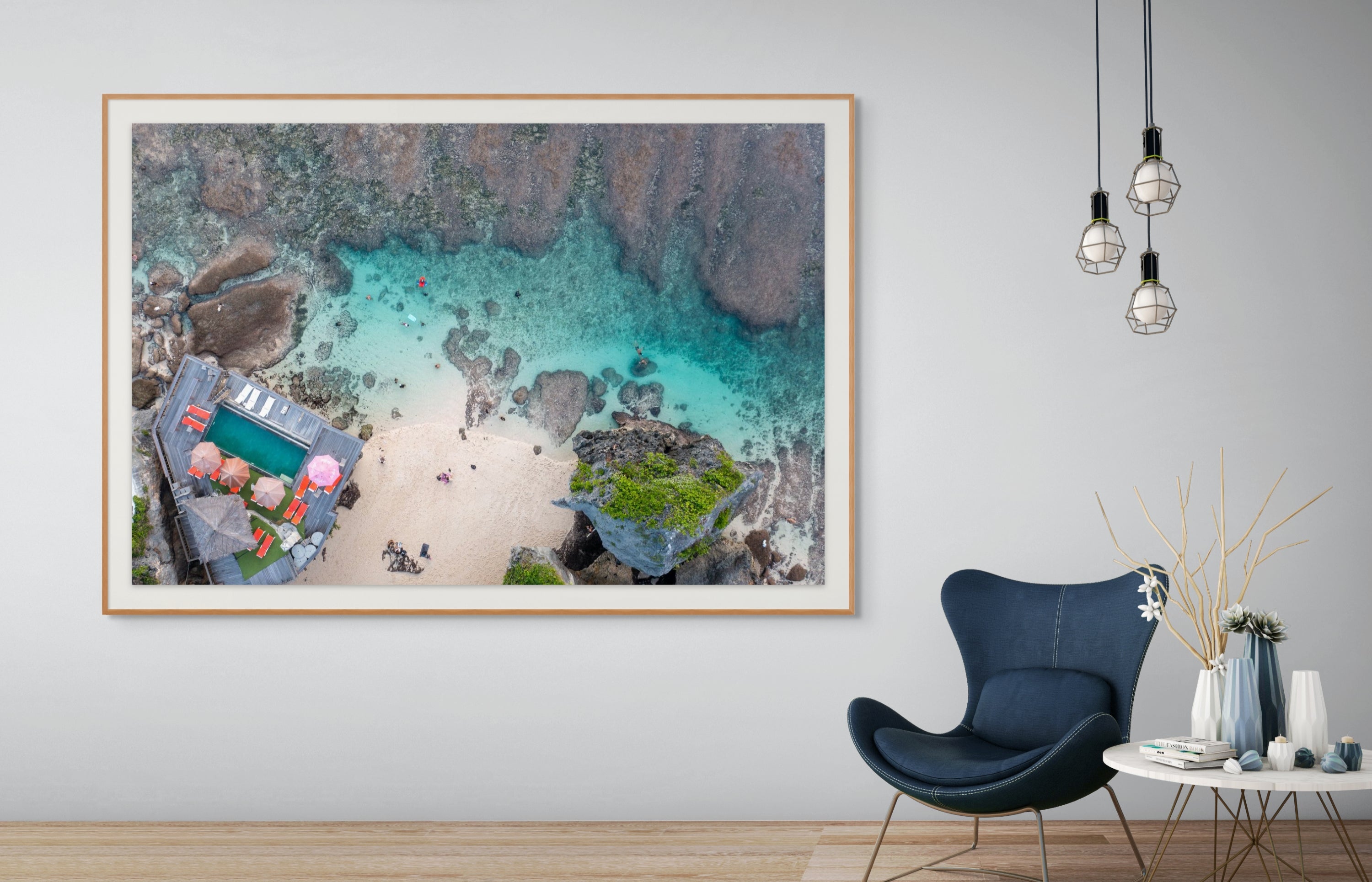 Uluwatu Reef drone photography coastal wall art print