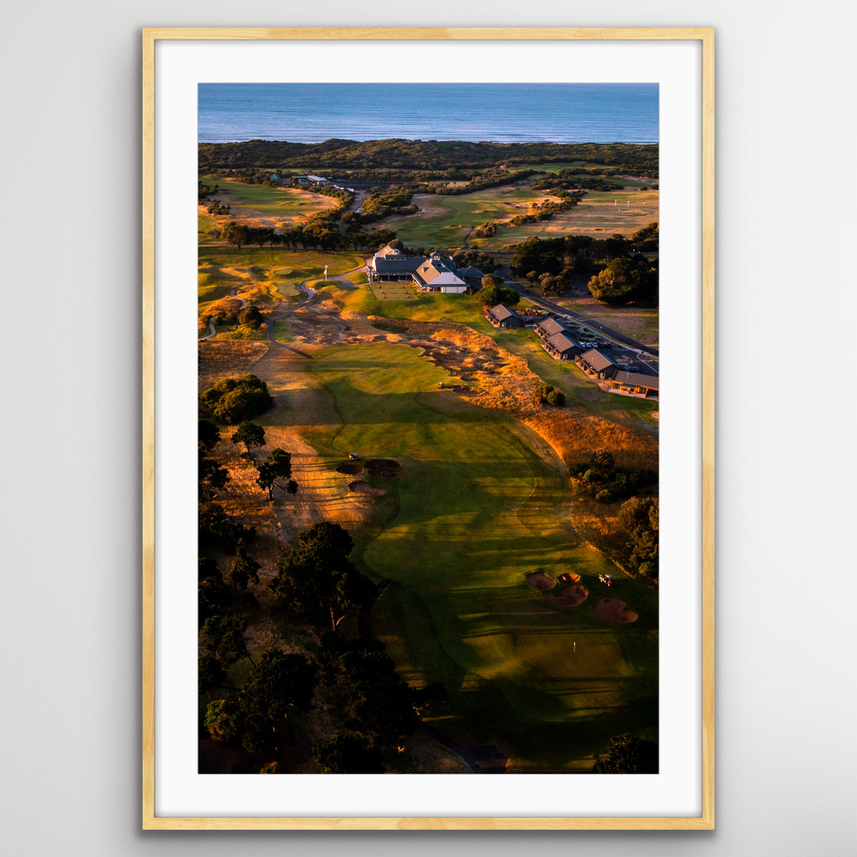 13th Beach Golf Club top down coastal landscape print