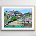 Drone aerial view of Uluwatu cliff top and Indian Ocean fine art wall art print