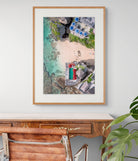 Luxury beach umbrellas at Uluwatu Bali aerial photography print”