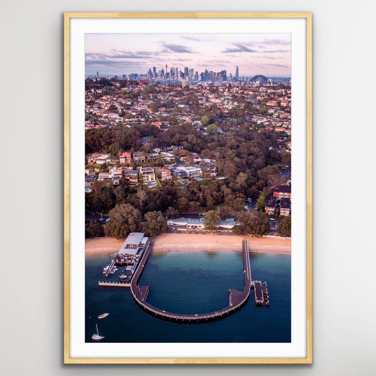 Sydney harbour coastline photographed from above fine art photography


