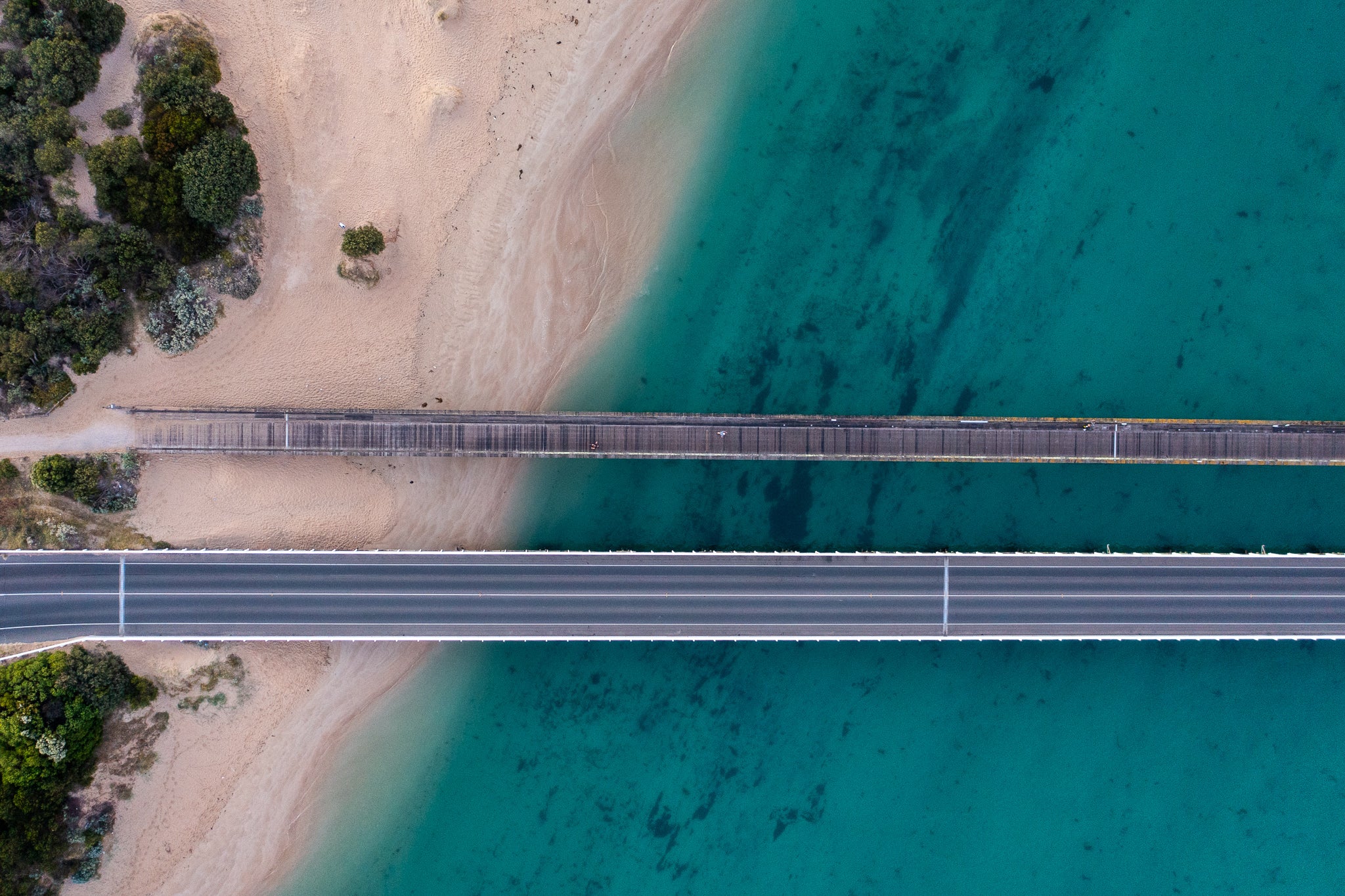 Barwon Heads Bridge aerial photography print Victoria wall art