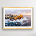 Ben Buckler cliffs at sunrise Bondi drone photography print