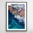 Drone aerial view of boats off Bondi Beach fine art wall art photography print