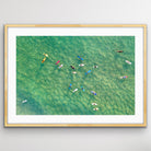 Bondi Beach surfers top down coastal aerial photography print