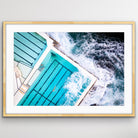 Aerial photograph of Bondi Icebergs Pool from above wall art