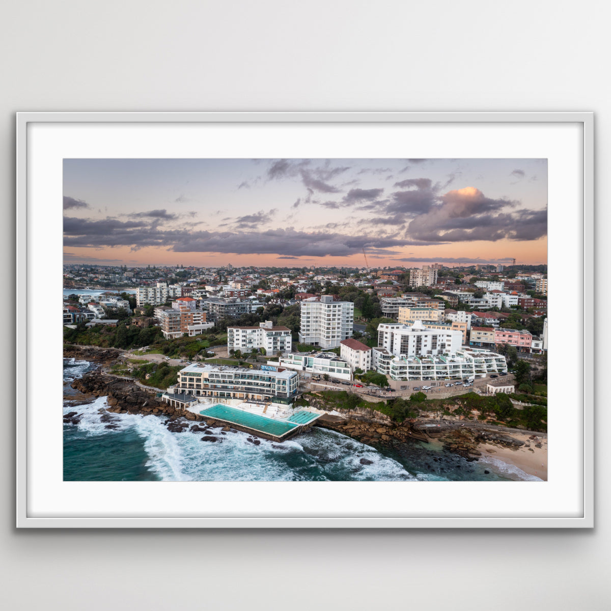 Large Bondi Icebergs wall art orange sky