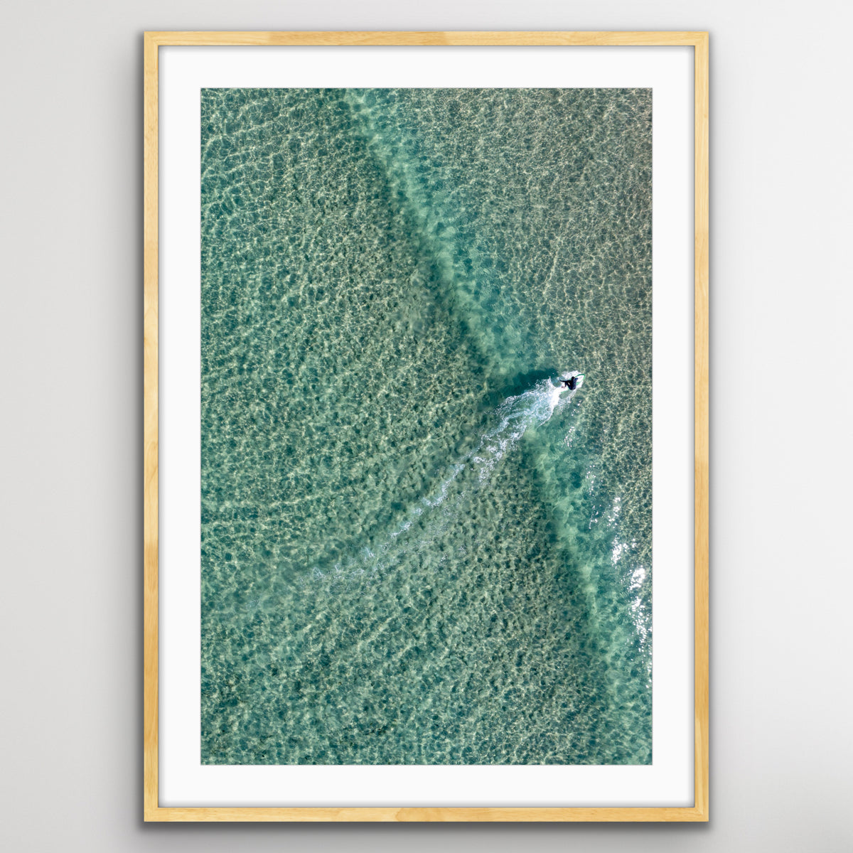 Single surfer riding wave at Bondi fine art print for coastal home decor
