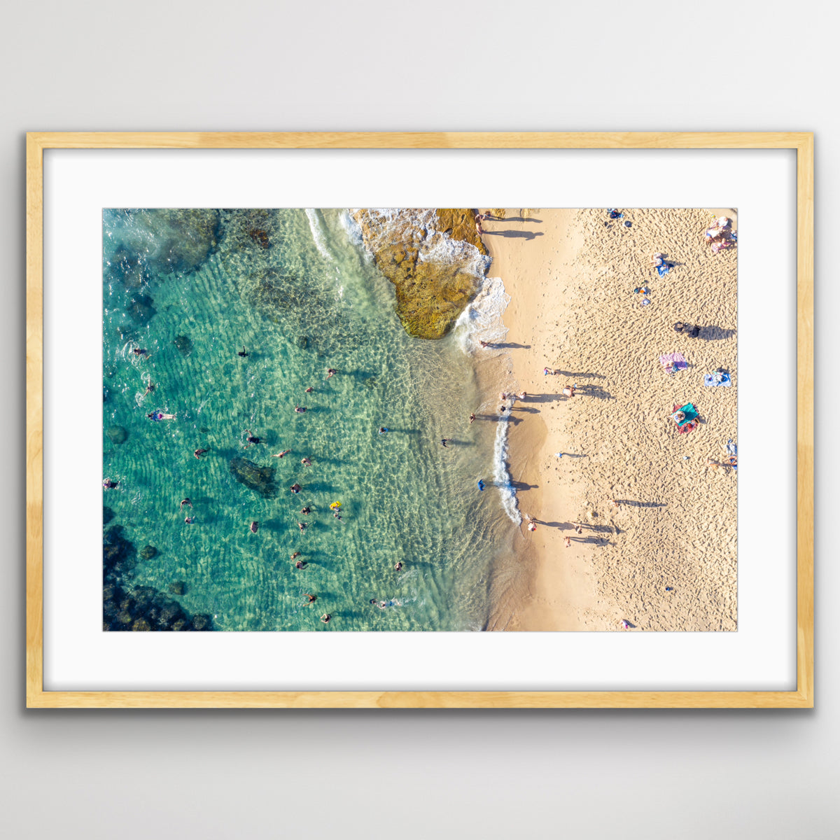 Bronte Beach aerial photography print Sydney coastal wall art