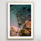 Drone aerial view of Bronte Beach rock pool in golden morning light fine art wall art print
