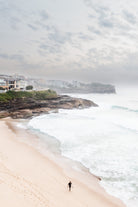 Bronte Solo Surfer wall art print featuring lone surfer at Bronte Beach Sydney