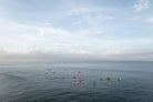 Canggu Surfers Line Up aerial photography print showing surf lines and waves in Bali