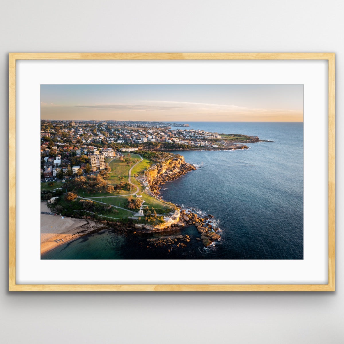 Sydney Coogee Beach drone photography fine art print