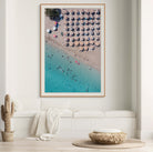 Kythira Greece aerial print captured by drone vibrant coastal hues