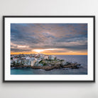 Aerial photograph of Bondi Beach explosion of light wall art print