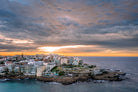 Explosion of Light Bondi Beach aerial photography print showing coast and morning light