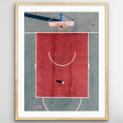 antorini Greece aerial landscape basketball court photo print