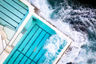 Sydney Bondi Icebergs top down coastal aerial photography print