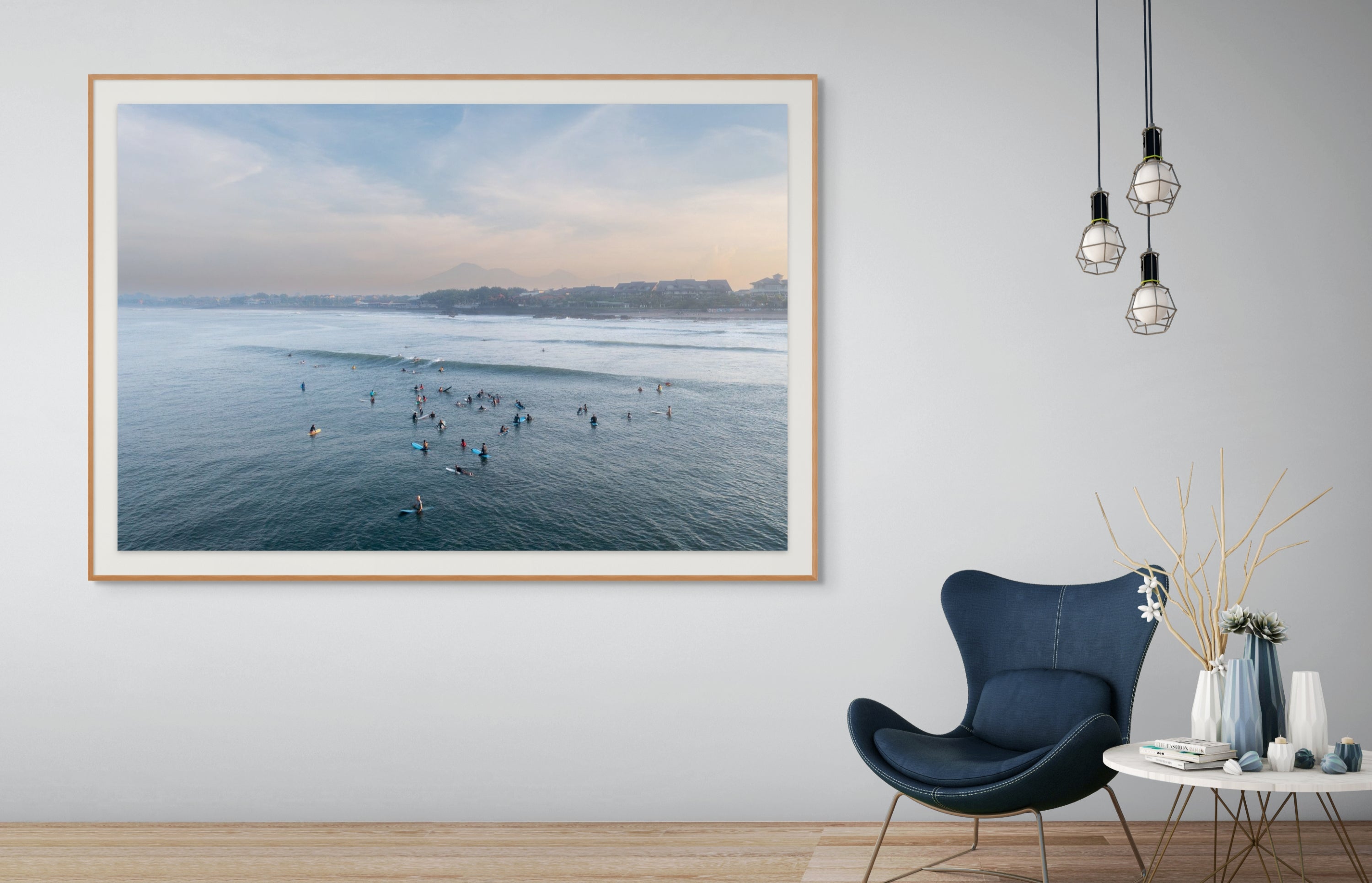 Aerial photograph of Bali Island of the Gods coastal scenery wall art print