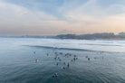 Island of the Gods aerial photography print showing Bali coastline and ocean