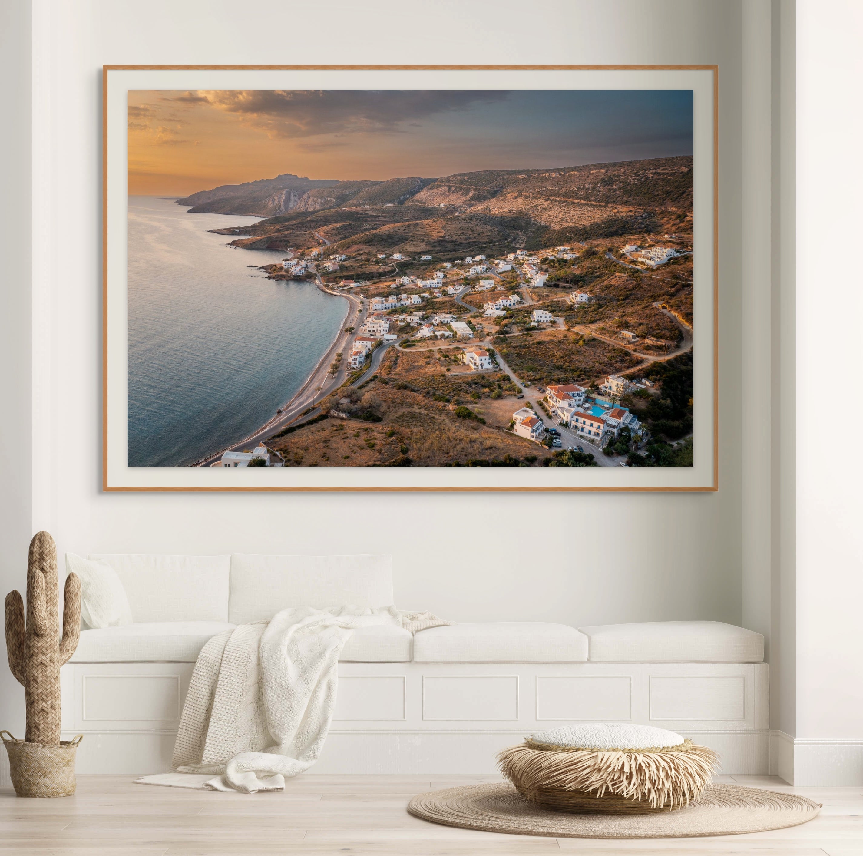 Kythira sunrise aerial print captured by drone, fine art photography