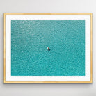 Drone aerial view of Kythira clear water fine art wall art photography print