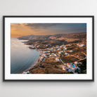 Greece Kythira golden sunrise aerial landscape photo print”