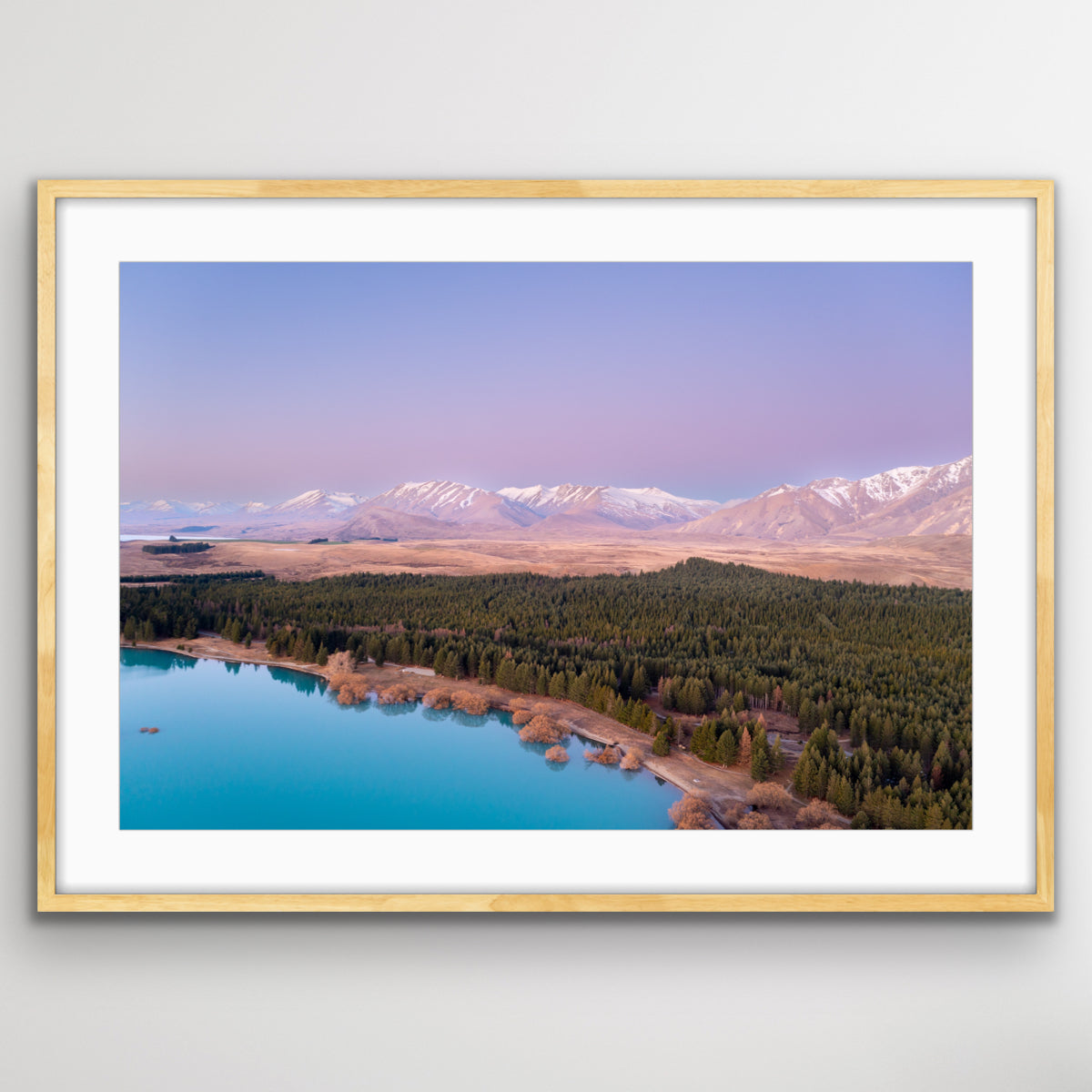 Drone aerial view of Lake Tekapo fine art wall art photography print”