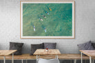 Large Manly Beach surfers wall art print from above