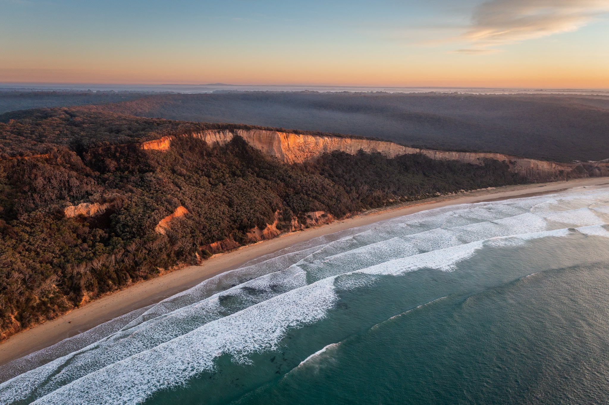 Aerial golden hour view of Point Addis coastline, Victoria, Australia – fine art photography print
