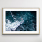 Bronte Beach surfer riding wave drone photography print