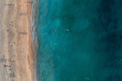 Coogee Beach wall art print featuring aerial view of Sydney coastline