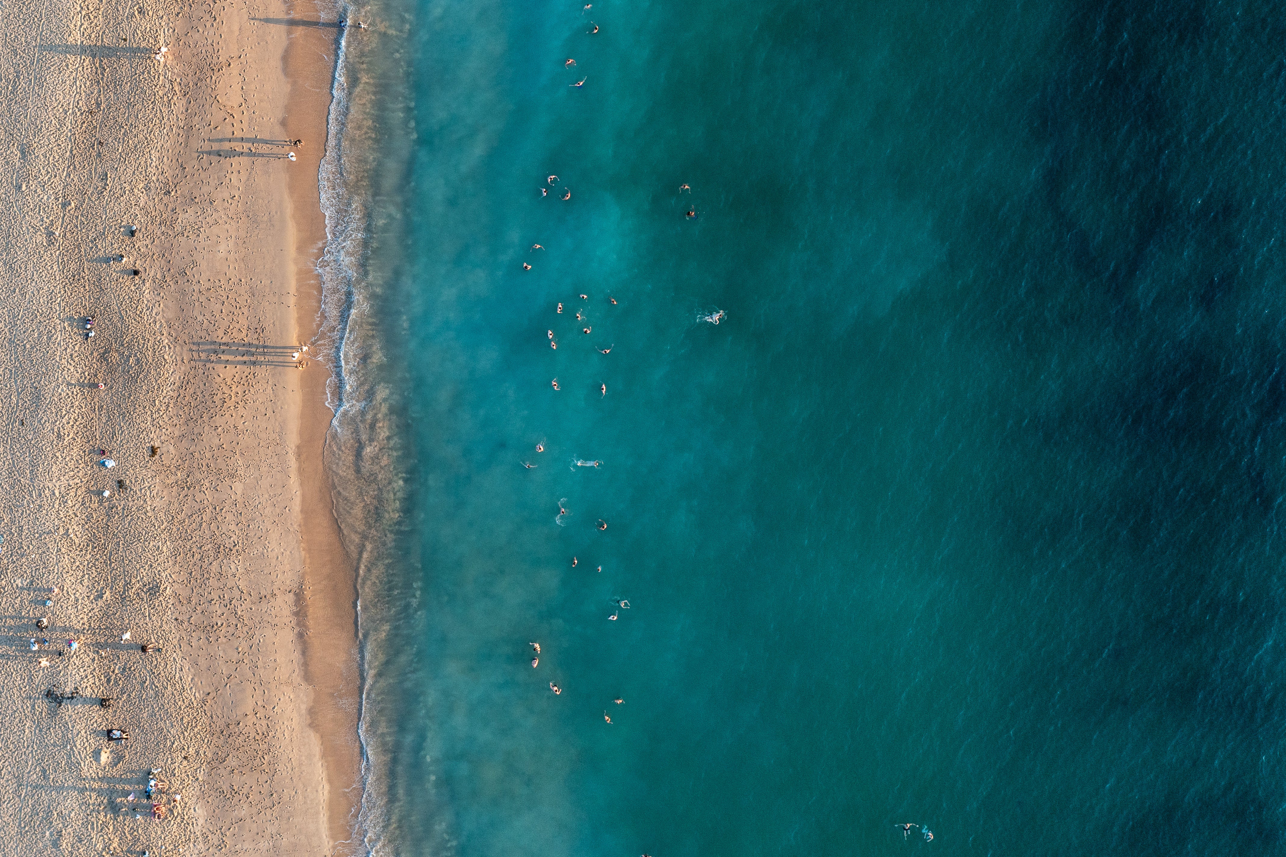 Coogee Beach wall art print featuring aerial view of Sydney coastline
