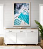 Drone aerial view of Bondi Icebergs Pool Sydney fine art wall art print
