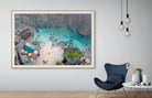 Uluwatu Reef drone photography coastal wall art print